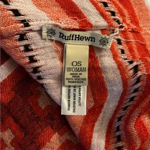 Ruff Hewn Red and White Boho Kimono - Picture 3 of 3